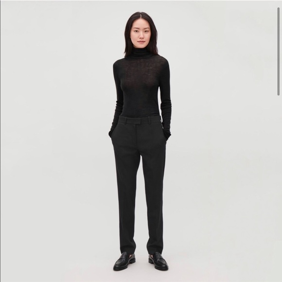 COS / Tailored Black Wool Trousers / Size 10 - Picture 3 of 6